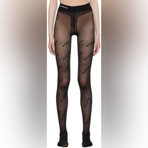 Balenciaga Black Logo  Tights